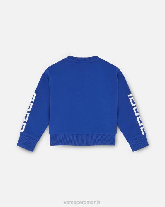 albastru hanorac cu logo pentru bebelusi Versace copii îmbrăcăminte 40L61888