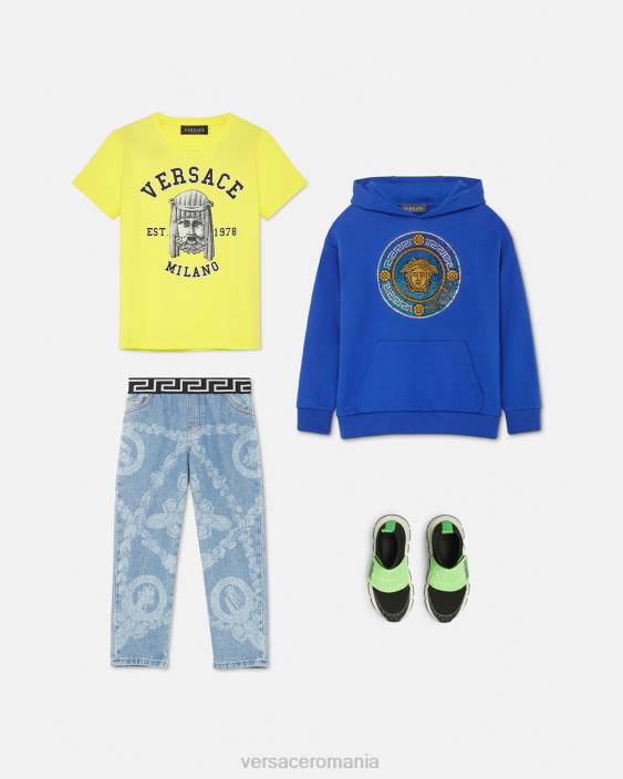 albastru regal hanorac cu cristal medusa Versace copii îmbrăcăminte 40L62129