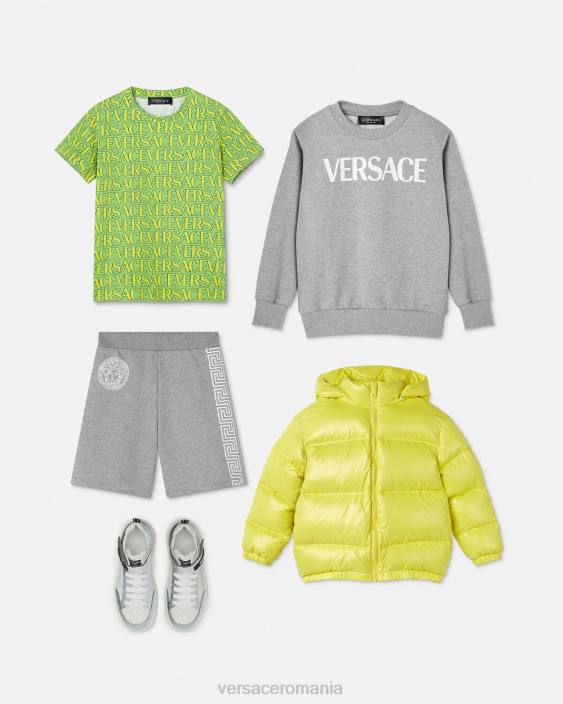 gri hanorac cu logo Versace copii îmbrăcăminte 40L62095
