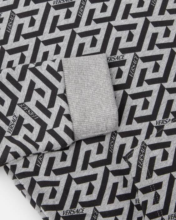 gri și imprimeu la greca hoodie Versace copii îmbrăcăminte 40L62118