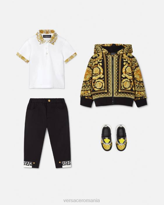 imprimare hanorac barocco cu fermoar pentru copii Versace copii îmbrăcăminte 40L61893