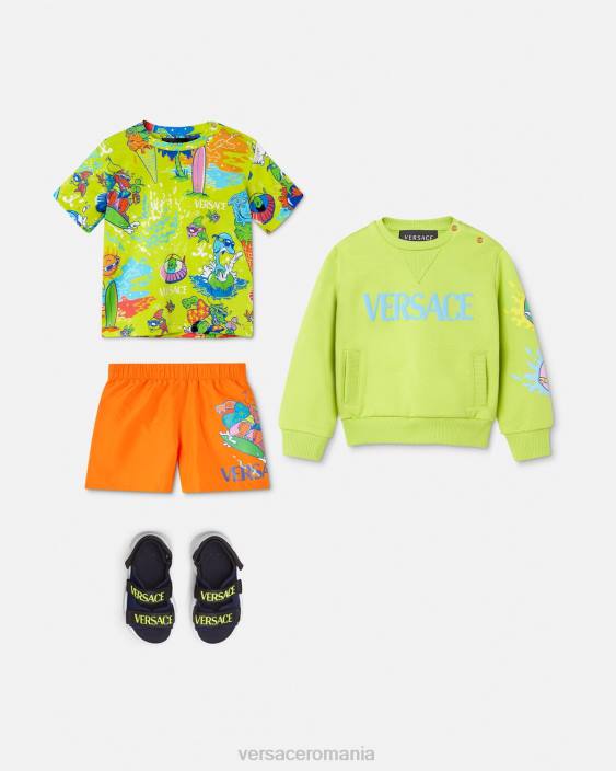 lămâie verde hanorac pentru copii medusa sunnies Versace copii îmbrăcăminte 40L61929