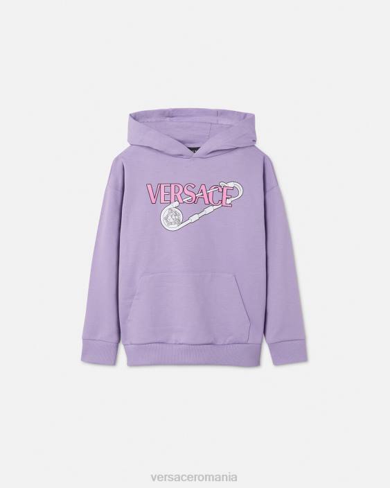 liliac hanorac cu ac de siguranță Versace copii îmbrăcăminte 40L62009