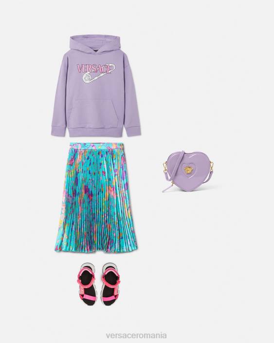 liliac hanorac cu ac de siguranță Versace copii îmbrăcăminte 40L62009