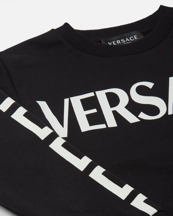 negru hanorac greca Versace copii îmbrăcăminte 40L62106