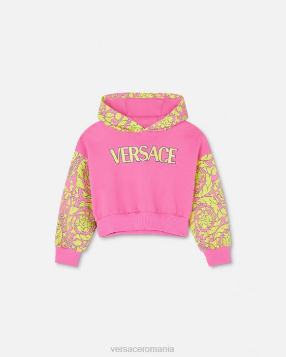 roz hanorac cu silueta barocco Versace copii îmbrăcăminte 40L61930