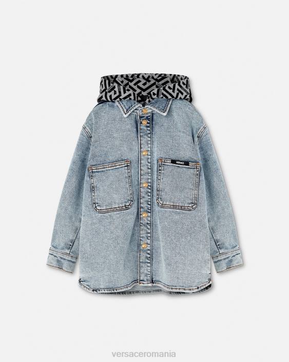 albastru deschis jachetă din denim la greca Versace copii îmbrăcăminte 40L62119