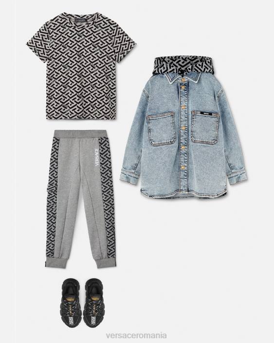 albastru deschis jachetă din denim la greca Versace copii îmbrăcăminte 40L62119