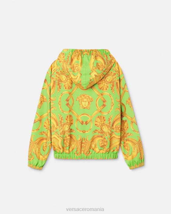 auriu si verde jachetă de vânt barocco 660 Versace copii îmbrăcăminte 40L62109