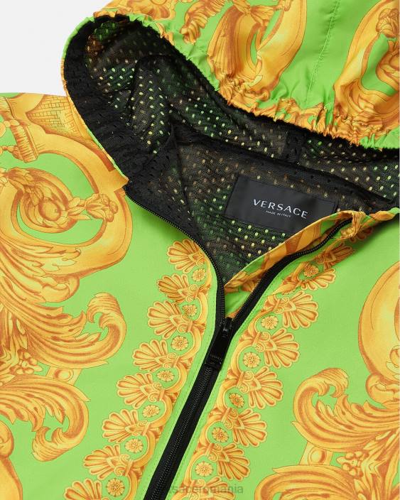 auriu si verde jachetă de vânt barocco 660 Versace copii îmbrăcăminte 40L62109