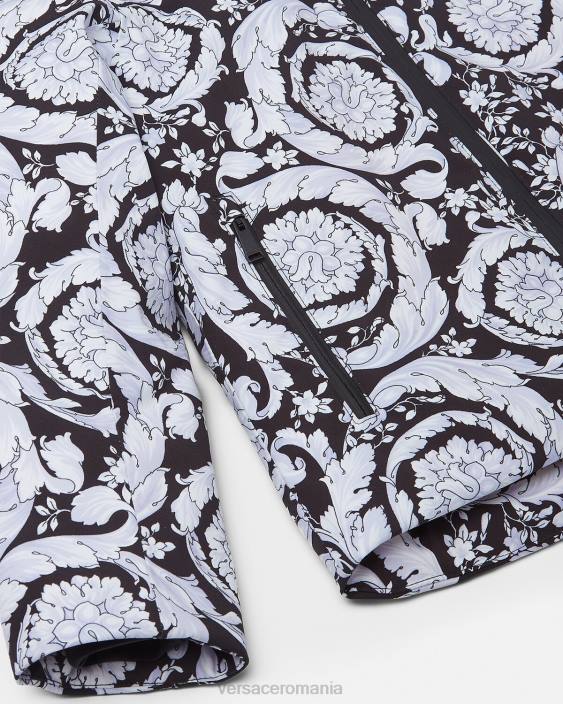 negru si gri jachetă de schi în stil baroc argintiu Versace copii îmbrăcăminte 40L61952