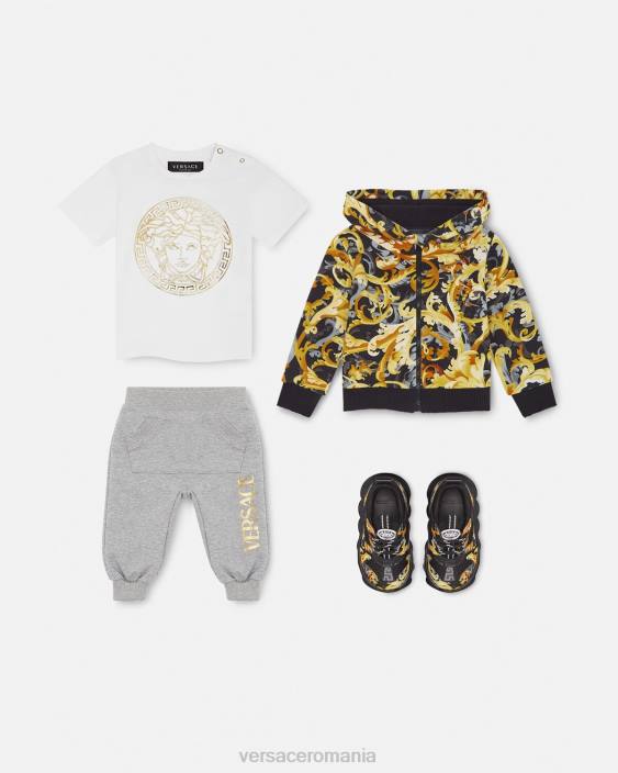 gri pantaloni de trening cu logo pentru bebelusi Versace copii îmbrăcăminte 40L61862