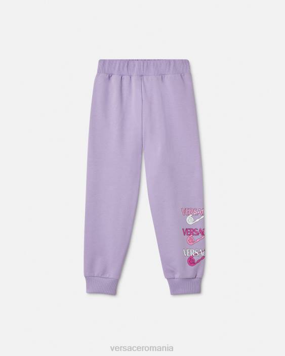 liliac pantaloni de trening cu ac de siguranță Versace copii îmbrăcăminte 40L62019