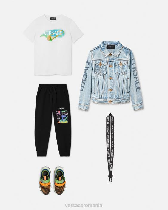 negru și imprimat pantaloni de trening medusa sunnies Versace copii îmbrăcăminte 40L62137