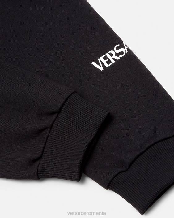 negru pantaloni de trening cu logo Versace copii îmbrăcăminte 40L62014