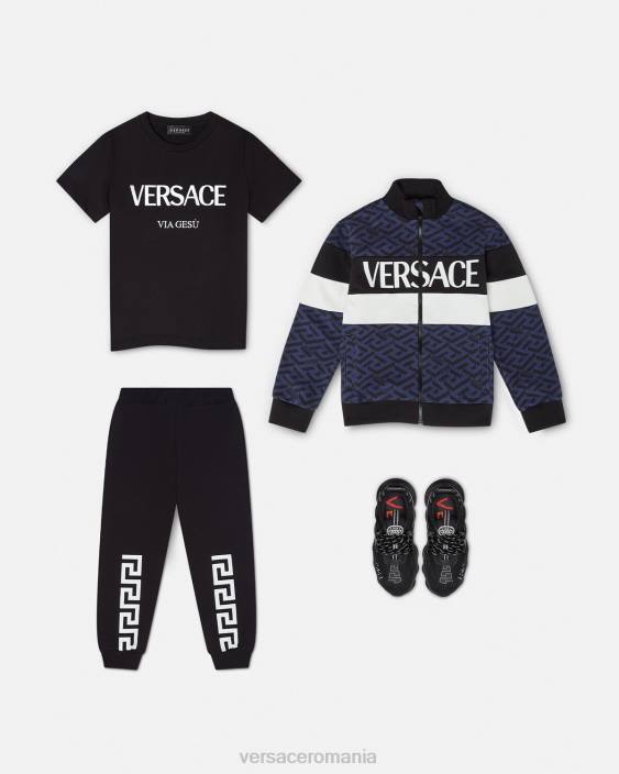negru pantaloni de trening greca Versace copii îmbrăcăminte 40L62099