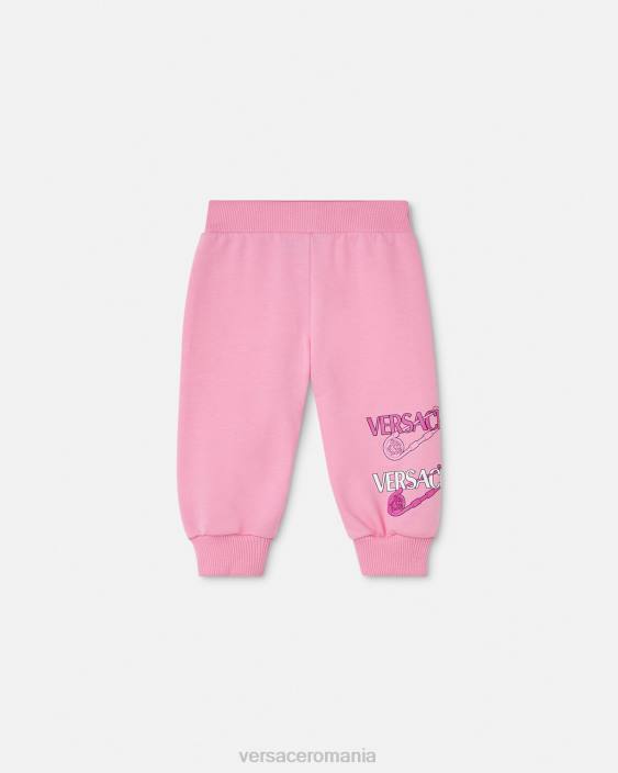 roz ace de siguranță pantaloni de trening pentru bebeluși Versace copii îmbrăcăminte 40L61917