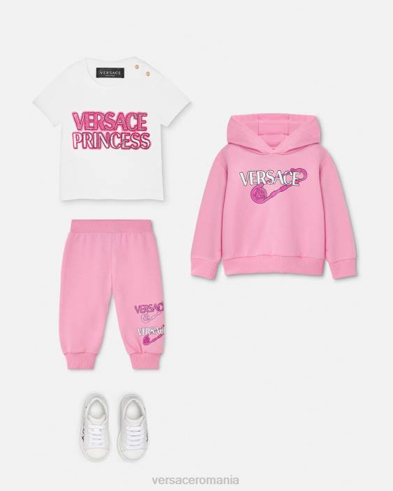 roz ace de siguranță pantaloni de trening pentru bebeluși Versace copii îmbrăcăminte 40L61917