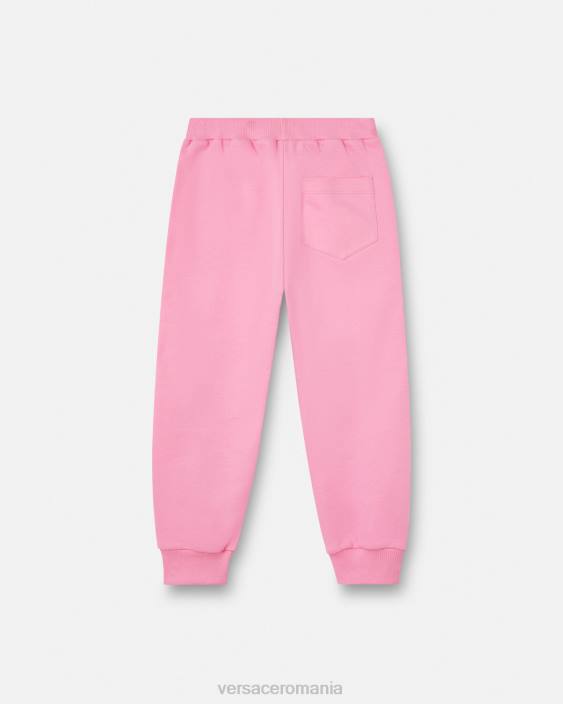 roz pantaloni de trening cu logo-ul cristalului Versace copii îmbrăcăminte 40L62023
