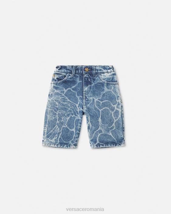 albastru pantaloni scurți din denim medusa Versace copii îmbrăcăminte 40L62128