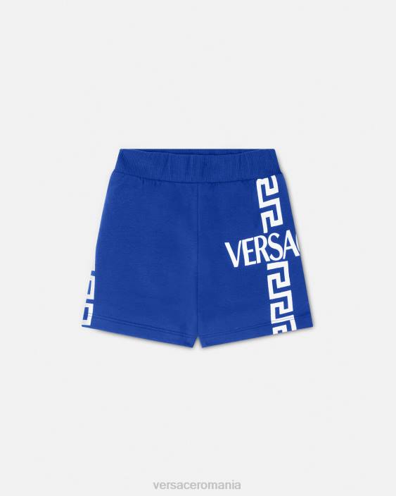 albastru pantaloni scurți pentru bebeluși cu logo greca Versace copii îmbrăcăminte 40L61889