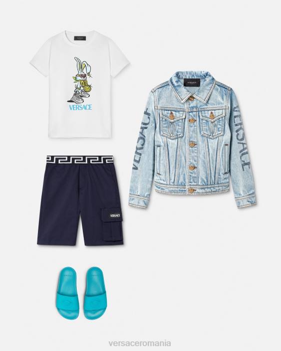 albastru shorts greca Versace copii îmbrăcăminte 40L62100