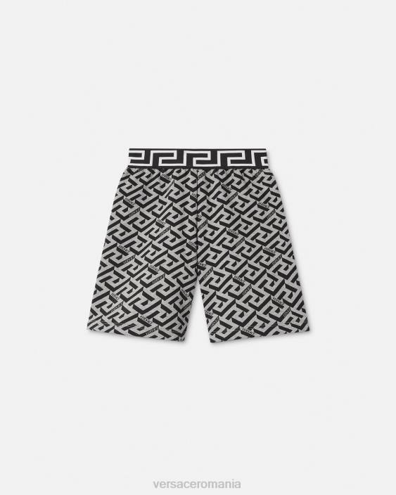 gri și imprimeu la greca sweat shorts Versace copii îmbrăcăminte 40L62116