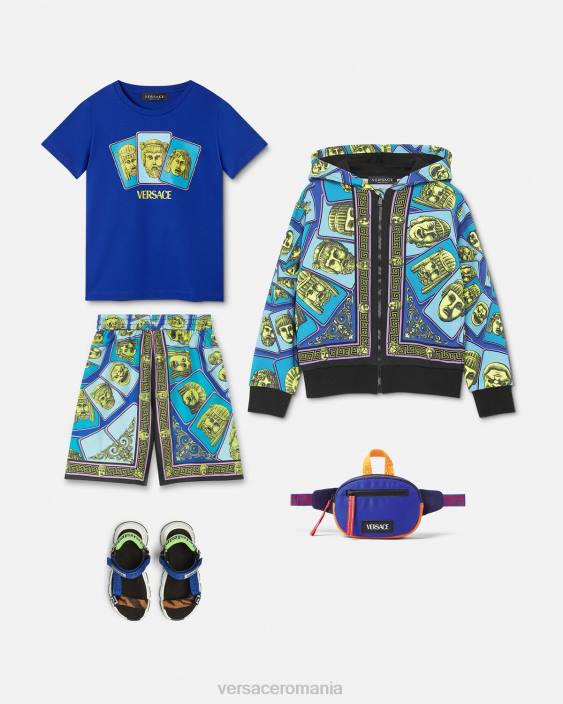 imprimare pantaloni scurți de mătase le maschere Versace copii îmbrăcăminte 40L62122