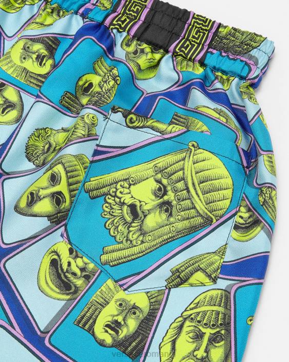 imprimare pantaloni scurți de mătase le maschere Versace copii îmbrăcăminte 40L62122