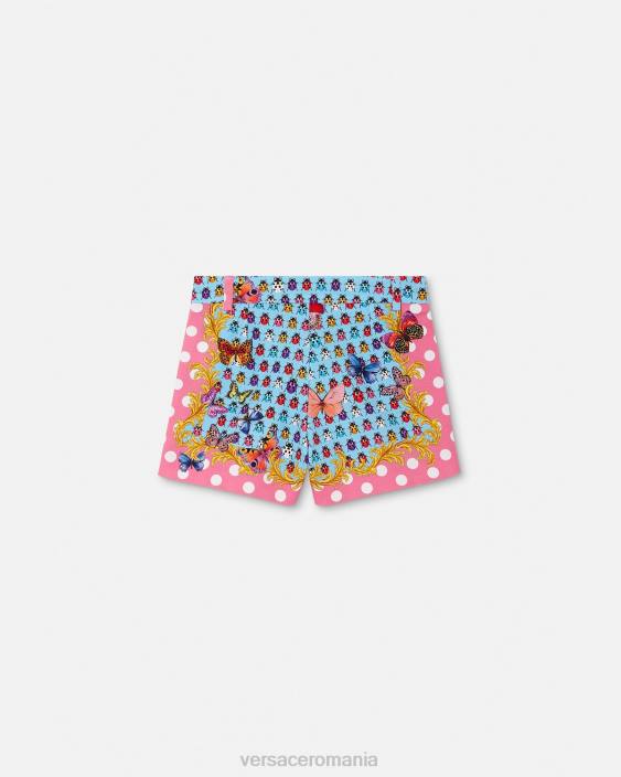 imprimare pantaloni scurți din denim fluturi Versace copii îmbrăcăminte 40L61943