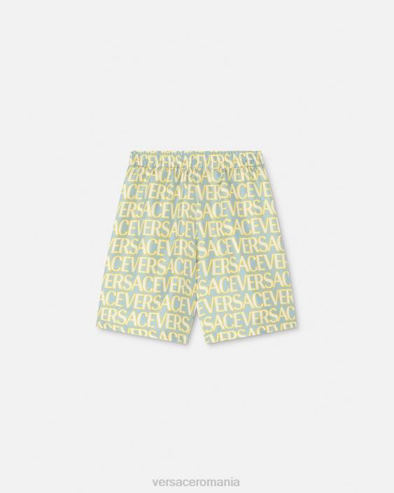 imprimare pantaloni scurți din mătase Versace copii îmbrăcăminte 40L62090