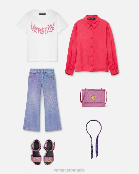 imprimare blugi peste tot Versace copii îmbrăcăminte 40L61979