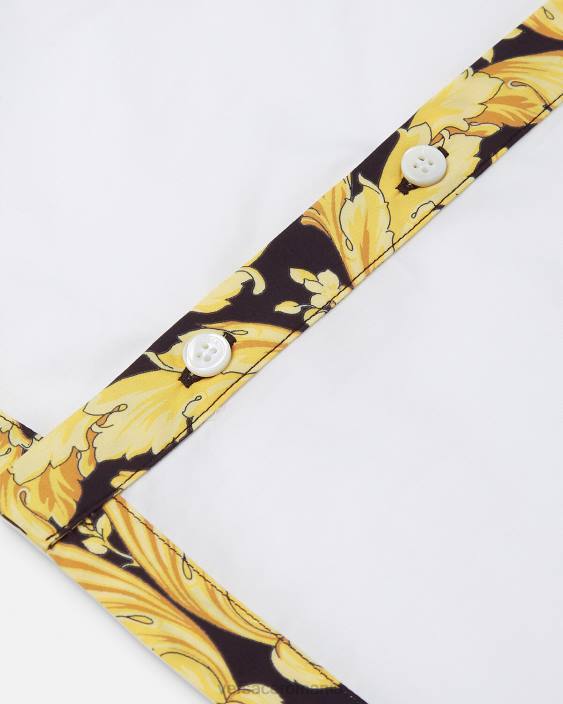 alb și imprimat cămașă pentru bebeluși barocco Versace copii îmbrăcăminte 40L61901