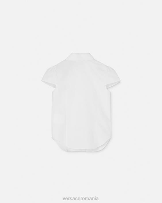 aur alb cămașă cu mânecă scurtă medusa Versace copii îmbrăcăminte 40L61936
