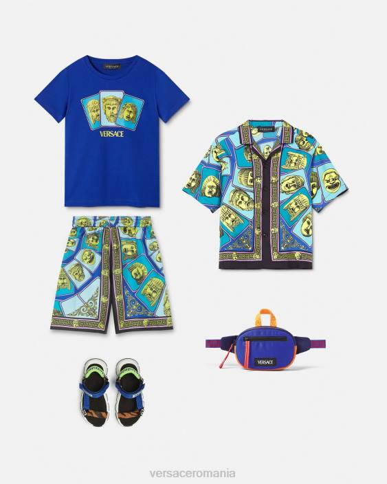 imprimare cămașă de mătase le maschere Versace copii îmbrăcăminte 40L62123