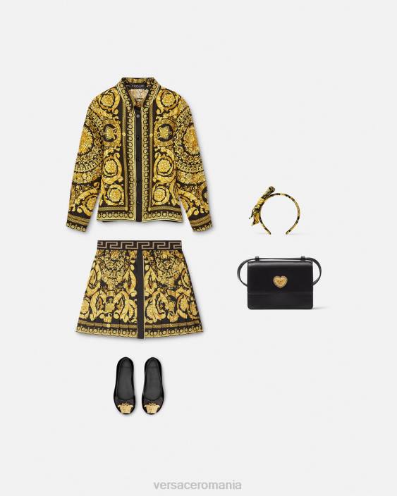 imprimare cămașă din mătase barocco Versace copii îmbrăcăminte 40L61954