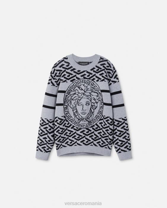 gri pulover medusa la greca Versace copii îmbrăcăminte 40L61994