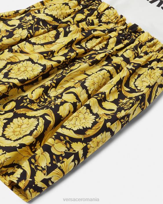 alb și imprimat rochie tricou barocco Versace copii îmbrăcăminte 40L61953