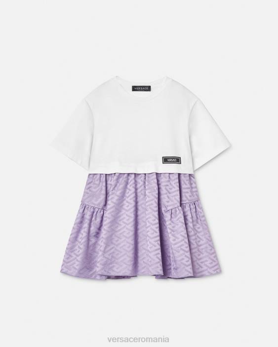 alb și liliac rochie tricou la greca Versace copii îmbrăcăminte 40L61996