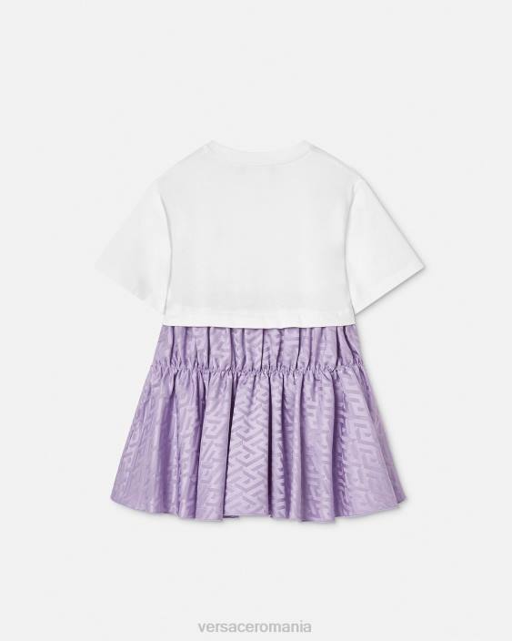alb și liliac rochie tricou la greca Versace copii îmbrăcăminte 40L61996