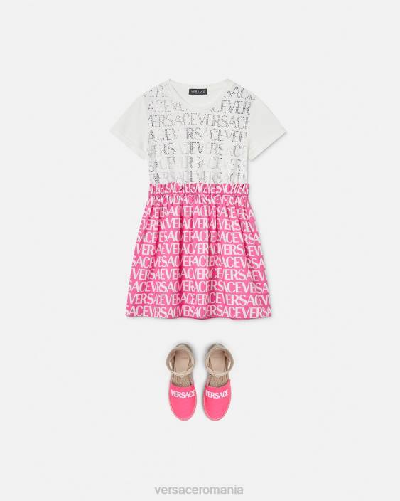 alb si roz rochie peste tot Versace copii îmbrăcăminte 40L61980