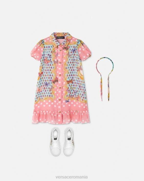 imprimare rochie de mătase fluturi Versace copii îmbrăcăminte 40L61941