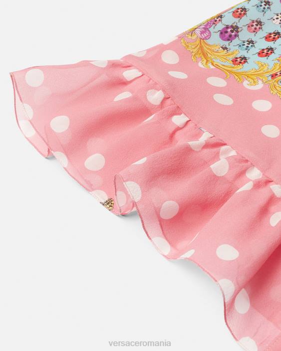 imprimare rochie de mătase fluturi Versace copii îmbrăcăminte 40L61941