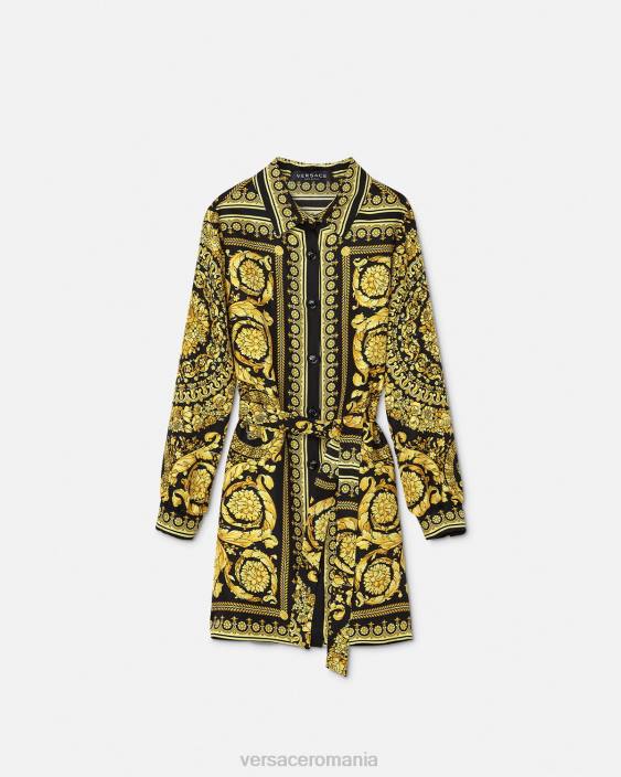 imprimare rochie din mătase barocco Versace copii îmbrăcăminte 40L61955