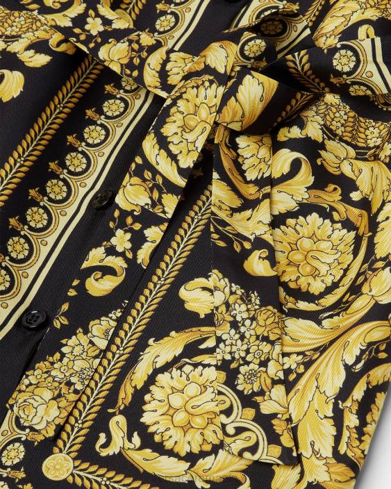 imprimare rochie din mătase barocco Versace copii îmbrăcăminte 40L61955