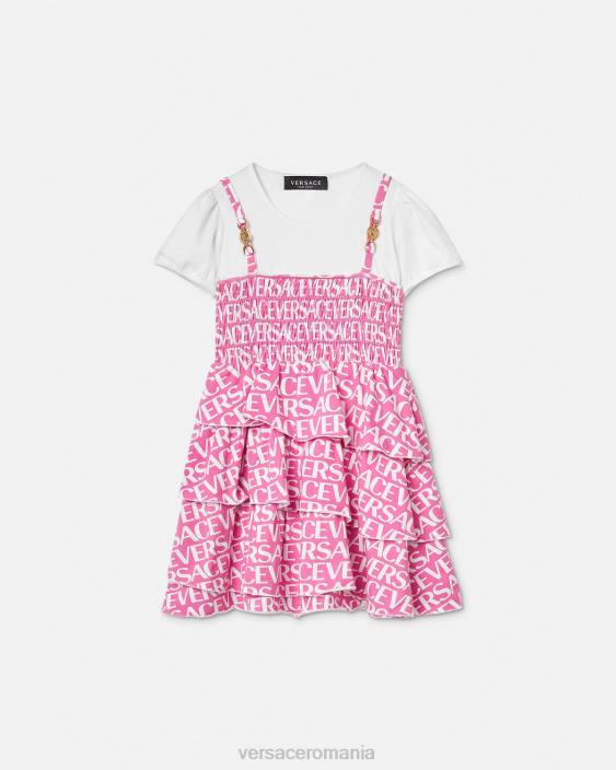 roz deschis rochie cu volane peste tot Versace copii îmbrăcăminte 40L61977