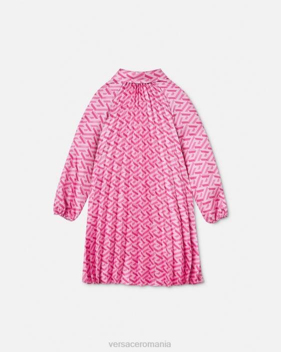roz rochie plisata la greca Versace copii îmbrăcăminte 40L61997