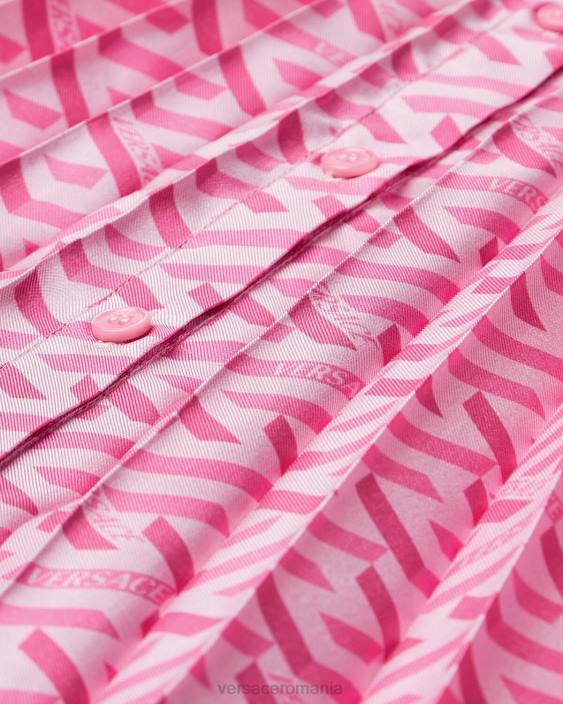 roz rochie plisata la greca Versace copii îmbrăcăminte 40L61997