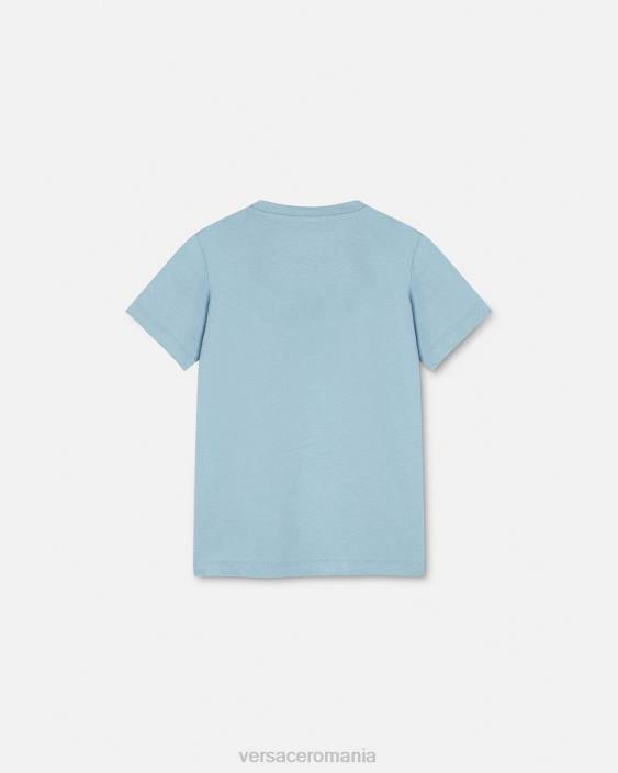 albastru deschis tricou baroc cu scoici Versace copii îmbrăcăminte 40L62084