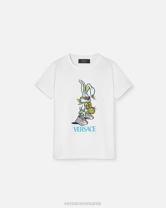 albastru tricou iepure de revelion lunar Versace copii îmbrăcăminte 40L61991